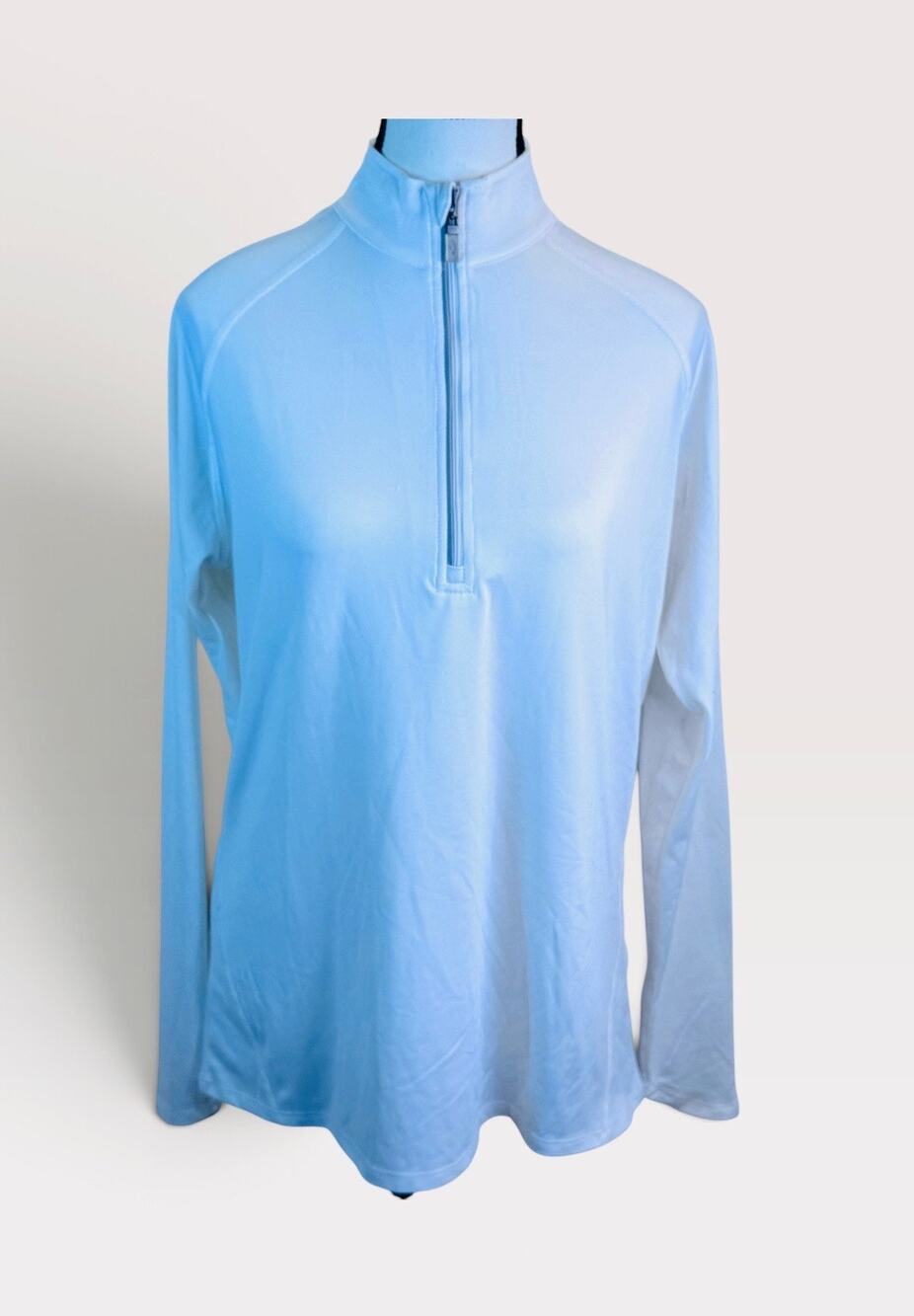Callaway Women's Long Sleeve Zip Athletic Golf Top/shirt White Sz Large